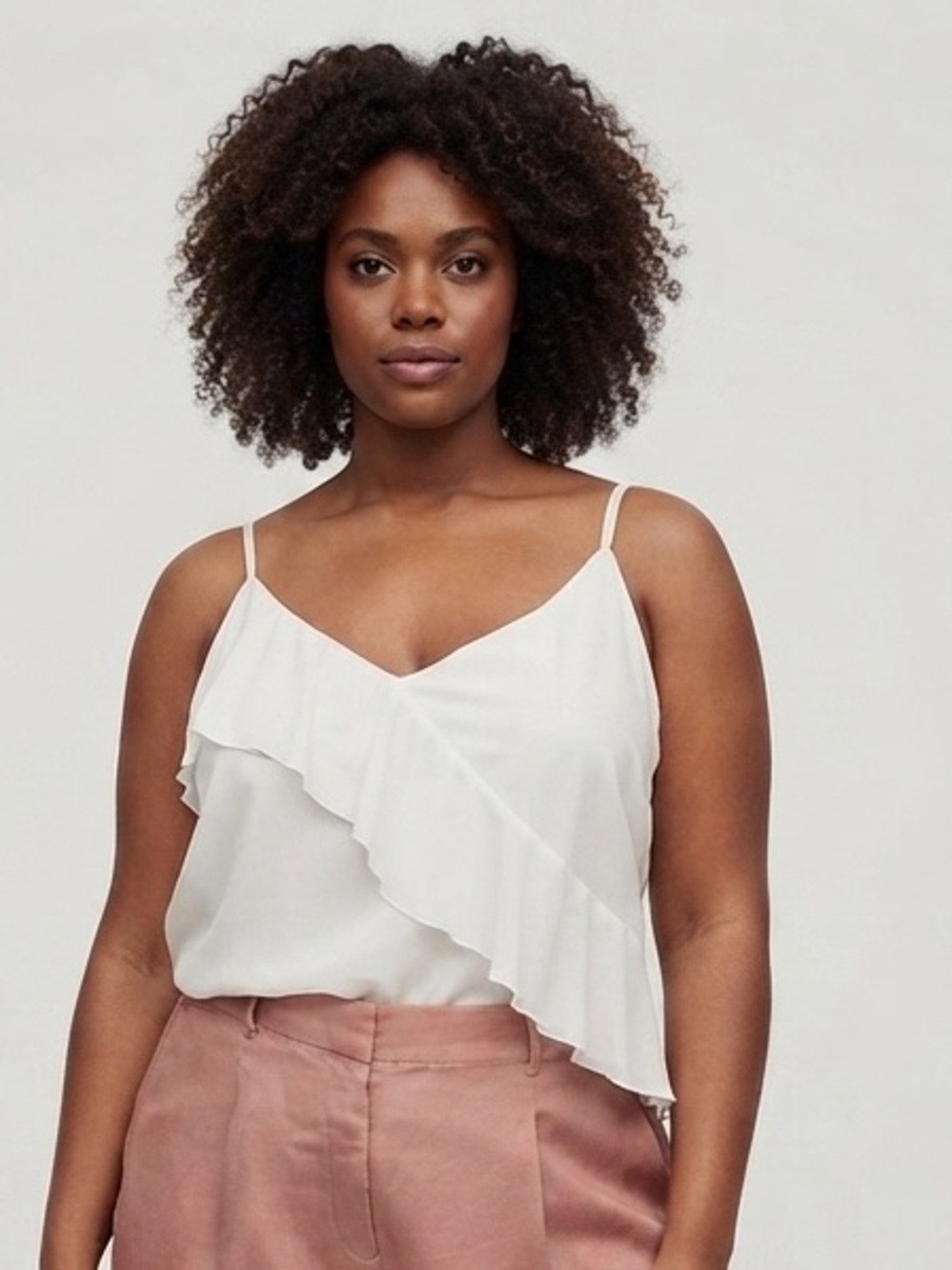 H & M Women's White Spaghetti Strap Top